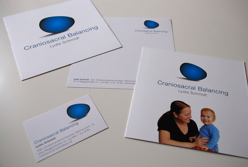 Craniosacral Balancing Lydia Schmidt Folder und Visitenkarte