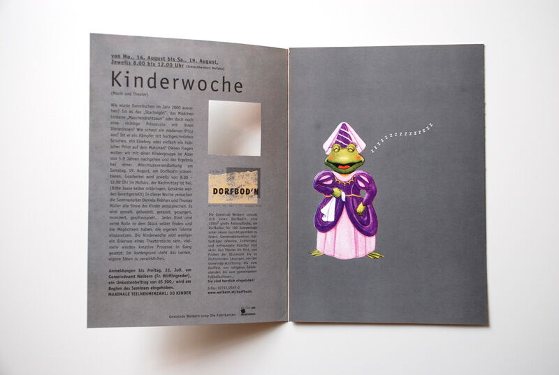 Kulturprojekt "150m² Dorfbodn" Folder für Kinderprojekt, innen