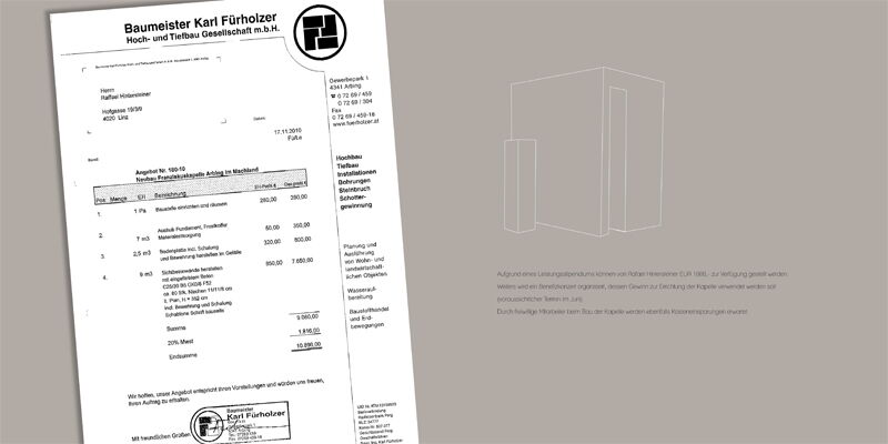 Projekteinreichung "Franziskuskapelle"  Doppelinnenseite